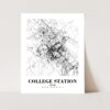 Eleville Unframed College Station Texas City View Abstract Road Modern Map Art Print Poster Wall Office Home Decor Minimalist Line Art Hometown wgn296 - Image 3