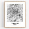 Eleville Unframed Cologne Germany City View Abstract Road Modern Map Art Print Poster Wall Office Home Decor Minimalist Line Art Hometown wgn297 - Image 4