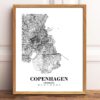 Eleville Unframed Copenhagen Denmark City View Abstract Road Modern Map Art Print Poster Wall Office Home Decor Minimalist Line Art Hometown wgn301 - Image 2