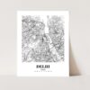 Eleville Unframed Delhi India City View Abstract Road Modern Map Art Print Poster Wall Office Home Decor Minimalist Line Art Hometown wgn305 - Image 3