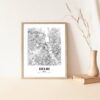Eleville Unframed Delhi India City View Abstract Road Modern Map Art Print Poster Wall Office Home Decor Minimalist Line Art Hometown wgn305 - Image 5