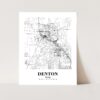 Eleville Unframed Denton Texas City View Abstract Road Modern Map Art Print Poster Wall Office Home Decor Minimalist Line Art Hometown wgn306 - Image 3