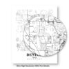 Eleville Unframed Denton Texas City View Abstract Road Modern Map Art Print Poster Wall Office Home Decor Minimalist Line Art Hometown wgn306 - Image 8