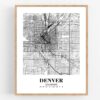 Eleville Unframed Denver Colorado City View Abstract Road Modern Map Art Print Poster Wall Office Home Decor Minimalist Line Art Hometown wgn307 - Image 4
