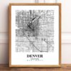 Eleville Unframed Denver Colorado City View Abstract Road Modern Map Art Print Poster Wall Office Home Decor Minimalist Line Art Hometown wgn307 - Image 2