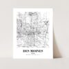 Eleville Unframed Des Moines Iowa City View Abstract Road Modern Map Art Print Poster Wall Office Home Decor Minimalist Line Art Hometown wgn308 - Image 3