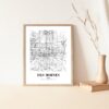 Eleville Unframed Des Moines Iowa City View Abstract Road Modern Map Art Print Poster Wall Office Home Decor Minimalist Line Art Hometown wgn308 - Image 5