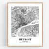 Eleville Unframed Detroit Michigan City View Abstract Road Modern Map Art Print Poster Wall Office Home Decor Minimalist Line Art Hometown wgn310 - Image 4