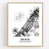 Eleville Unframed Dubai United Arab Emirates City View Abstract Road Modern Map Art Print Poster Wall Office Home Decor Minimalist Line Art Hometown wgn311 - Image 4