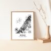 Eleville Unframed Dubai United Arab Emirates City View Abstract Road Modern Map Art Print Poster Wall Office Home Decor Minimalist Line Art Hometown wgn311 - Image 5