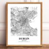 Eleville Unframed Dublin Ireland City View Abstract Road Modern Map Art Print Poster Wall Office Home Decor Minimalist Line Art Hometown wgn312 - Image 2