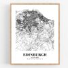 Eleville Unframed Edinburgh Scotland City View Abstract Road Modern Map Art Print Poster Wall Office Home Decor Minimalist Line Art Hometown wgn315 - Image 4