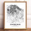 Eleville Unframed Edinburgh Scotland City View Abstract Road Modern Map Art Print Poster Wall Office Home Decor Minimalist Line Art Hometown wgn315 - Image 2