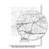 Eleville Unframed Elon North Carolina City View Abstract Road Modern Map Art Print Poster Wall Office Home Decor Minimalist Line Art Hometown wgn318 - Image 8