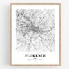 Eleville Unframed Florence Italy City View Abstract Road Modern Map Art Print Poster Wall Office Home Decor Minimalist Line Art Hometown wgn321 - Image 4