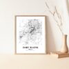 Eleville Unframed Fort Wayne Indiana City View Abstract Road Modern Map Art Print Poster Wall Office Home Decor Minimalist Line Art Hometown wgn323 - Image 5