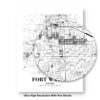 Eleville Unframed Fort Wayne Indiana City View Abstract Road Modern Map Art Print Poster Wall Office Home Decor Minimalist Line Art Hometown wgn323 - Image 8