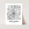 Eleville Unframed Fort Worth Texas City View Abstract Road Modern Map Art Print Poster Wall Office Home Decor Minimalist Line Art Hometown wgn324 - Image 3