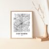Eleville Unframed Fort Worth Texas City View Abstract Road Modern Map Art Print Poster Wall Office Home Decor Minimalist Line Art Hometown wgn324 - Image 5