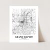 Eleville Unframed Grand Rapids Michigan City View Abstract Road Modern Map Art Print Poster Wall Office Home Decor Minimalist Line Art Hometown wgn330 - Image 3