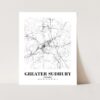 Eleville Unframed Greater Sudbury Ontario City View Abstract Road Modern Map Art Print Poster Wall Office Home Decor Minimalist Line Art Hometown wgn331 - Image 3