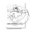 Eleville Unframed Greater Sudbury Ontario City View Abstract Road Modern Map Art Print Poster Wall Office Home Decor Minimalist Line Art Hometown wgn331 - Image 8