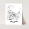Eleville Unframed Green Bay Wisconsin City View Abstract Road Modern Map Art Print Poster Wall Office Home Decor Minimalist Line Art Hometown wgn332 - Image 3