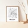 Eleville Unframed Greenville South Carolina City View Abstract Road Modern Map Art Print Poster Wall Office Home Decor Minimalist Line Art Hometown wgn333 - Image 5
