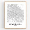 Eleville Unframed Guadalajara Mexico City View Abstract Road Modern Map Art Print Poster Wall Office Home Decor Minimalist Line Art Hometown wgn334 - Image 4