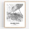 Eleville Unframed Hamilton Canada City View Abstract Road Modern Map Art Print Poster Wall Office Home Decor Minimalist Line Art Hometown wgn338 - Image 4