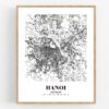 Eleville Unframed Hanoi Vietnam City View Abstract Road Modern Map Art Print Poster Wall Office Home Decor Minimalist Line Art Hometown wgn339 - Image 4