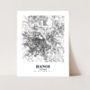 Eleville Unframed Hanoi Vietnam City View Abstract Road Modern Map Art Print Poster Wall Office Home Decor Minimalist Line Art Hometown wgn339 - Image 3