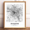 Eleville Unframed Hanover Germany City View Abstract Road Modern Map Art Print Poster Wall Office Home Decor Minimalist Line Art Hometown wgn340 - Image 2