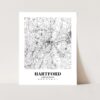 Eleville Unframed Hartford Connecticut City View Abstract Road Modern Map Art Print Poster Wall Office Home Decor Minimalist Line Art Hometown wgn341 - Image 3