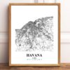 Eleville Unframed Havana Cuba City View Abstract Road Modern Map Art Print Poster Wall Office Home Decor Minimalist Line Art Hometown wgn342 - Image 2
