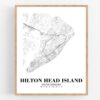 Eleville Unframed Hilton Head Island South Carolina City View Abstract Road Modern Map Art Print Poster Wall Office Home Decor Minimalist Line Art Hometown wgn344 - Image 4