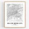Eleville Unframed Ho Chi Minh City Vietnam City View Abstract Road Modern Map Art Print Poster Wall Office Home Decor Minimalist Line Art Hometown wgn345 - Image 4
