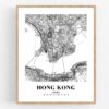 Eleville Unframed Hong Kong China City View Abstract Road Modern Map Art Print Poster Wall Office Home Decor Minimalist Line Art Hometown wgn346 - Image 4