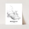 Eleville Unframed Honolulu Hawaii City View Abstract Road Modern Map Art Print Poster Wall Office Home Decor Minimalist Line Art Hometown wgn347 - Image 3