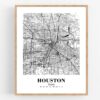 Eleville Unframed Houston Texas City View Abstract Road Modern Map Art Print Poster Wall Office Home Decor Minimalist Line Art Hometown wgn348 - Image 4