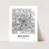 Eleville Unframed Houston Texas City View Abstract Road Modern Map Art Print Poster Wall Office Home Decor Minimalist Line Art Hometown wgn348 - Image 3