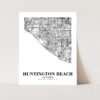 Eleville Unframed Huntington Beach California City View Abstract Road Modern Map Art Print Poster Wall Office Home Decor Minimalist Line Art Hometown wgn349 - Image 3