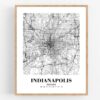 Eleville Unframed Indianapolis Indiana City View Abstract Road Modern Map Art Print Poster Wall Office Home Decor Minimalist Line Art Hometown wgn351 - Image 4