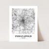 Eleville Unframed Indianapolis Indiana City View Abstract Road Modern Map Art Print Poster Wall Office Home Decor Minimalist Line Art Hometown wgn351 - Image 3