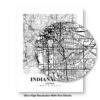 Eleville Unframed Indianapolis Indiana City View Abstract Road Modern Map Art Print Poster Wall Office Home Decor Minimalist Line Art Hometown wgn351 - Image 8