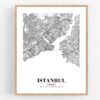 Eleville Unframed Istanbul Turkey City View Abstract Road Modern Map Art Print Poster Wall Office Home Decor Minimalist Line Art Hometown wgn352 - Image 4