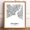 Eleville Unframed Istanbul Turkey City View Abstract Road Modern Map Art Print Poster Wall Office Home Decor Minimalist Line Art Hometown wgn352 - Image 2