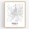 Eleville Unframed Ithaca New York City View Abstract Road Modern Map Art Print Poster Wall Office Home Decor Minimalist Line Art Hometown wgn353 - Image 4