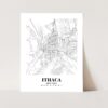 Eleville Unframed Ithaca New York City View Abstract Road Modern Map Art Print Poster Wall Office Home Decor Minimalist Line Art Hometown wgn353 - Image 3