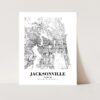 Eleville Unframed Jacksonville Florida City View Abstract Road Modern Map Art Print Poster Wall Office Home Decor Minimalist Line Art Hometown wgn354 - Image 3